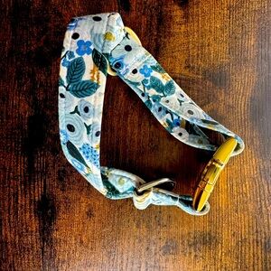 Rifle Paper Co. Floral Dog Collar - Blue and Green
